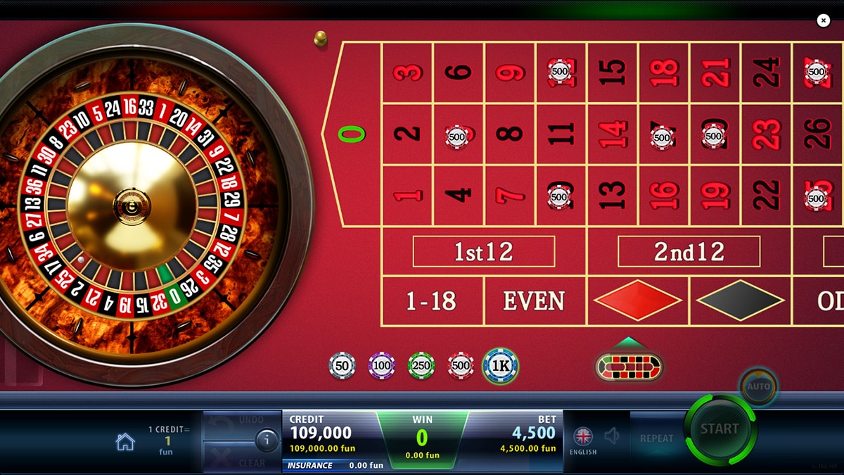 Screenshot of an online free roulette table showing the wheel and ball