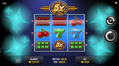 Screenshot of classic 3 reel online slots