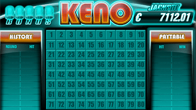 Screenshot of Progressive Keno